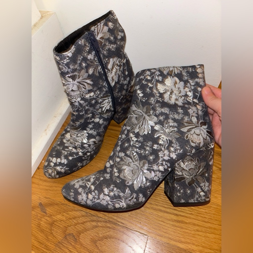 Adorable Blue and Silver Booties